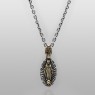 STS Silver PE08 Maria necklace vertical view.