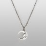 Kalico Lucy Moon necklace vertical view.