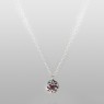 sai060RB small stone charm necklace by Saital vertical view. 