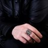 BigBlackMaria a136 Zen Hippy Ring Satori on male model.