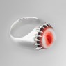 Oz Abstract R585-ALB Evil Eye ring right view.