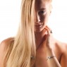 Kalico Lucy KLH005SV Heart Bracelet on female model.