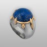 Oz Abstract R9329 Cardinal ring with Lapis up left view.