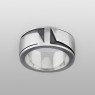 Oz Abstract R9303 Justice up straight view. Sterling silver ring.