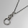 STS Silver PE02xK18YG Panther necklace with 18 karat gold eye left view.