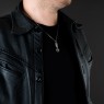 Kalico Lucy Heavens Rumble Fish necklace on male model view. 