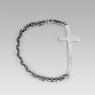 Oz Abstract Tokyo BR262 No Regrets silver cross bracelet right view.