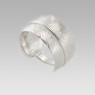 Saital sai052 beautiful feather ring silver jewelry right view.