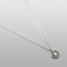 sai060WCZ small stone charm necklace by Saital right view. 