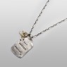 Collaboration necklace with BBM. Silver message necklace. 