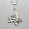 BoozeBird bd035 Moon & Cloud Necklace vertical view.