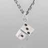 Oz Abstract P9357GN Dice with Garnets vertical view.
