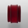 Oz Abstract Tokyo original hand made double stud wrist band. Red color front view. 