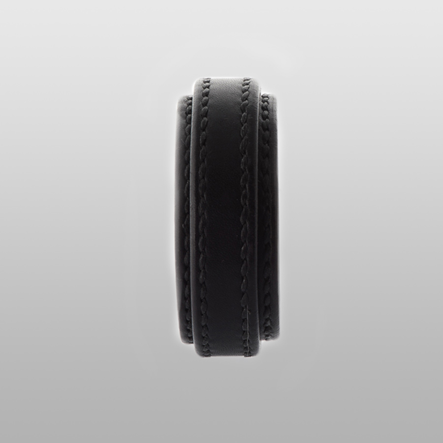 SingleStud Wrap Wrist Band Black | Leather Works & Designs by Oz