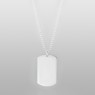 Oz Abstract Tokyo OATLF Dog Tag silver necklace P1902 vertical view.