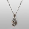 STS Solid Traditional Silver PE17 Maria Pendant vertical view.