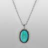 Turquoise necklace P1946-A vertical view.