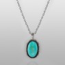 Turquoise necklace P1946-A vertical view.