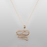 Oz Abstract Tokyo Trust gold snake necklace with diamonds P1961K10 vertical view.