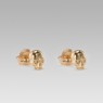 sai034K18 gold Skull pierces with diamonds by Saital right view.