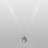 sai060WCZ small stone charm necklace by Saital vertical view. 