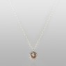 sai046CWCZ small stone charm necklace by Saital vertical view. 
