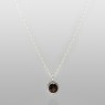sai046SQ small stone charm necklace by Saital vertical view. 
