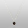 sai046SQ small stone charm necklace by Saital vertical view. 