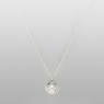 sai046WCZ small stone charm necklace by Saital vertical view. 