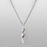 Silver necklace tribal design by SAITAL sai050 vertical view.