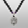 Rastafari lion Onyx necklace.