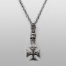 Skull and cross necklace by Solid Traditional Silver.
