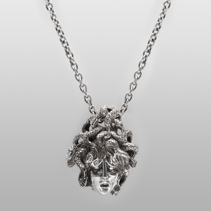 medusa pendant silver