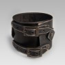 double buckle leather bracelet.