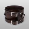 double buckle leather bracelet.