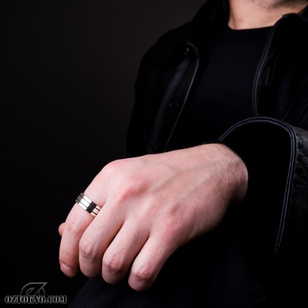 OldSchool Lines Ring | Rings by Oz Abstract Tokyo | Online