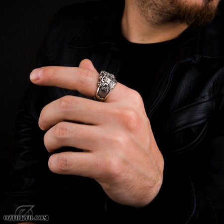 Chinese Lion & Peony | Rings by boozebird | Online Boutique Chinese Lion & Peony | Rings by boozebird | Online Boutique