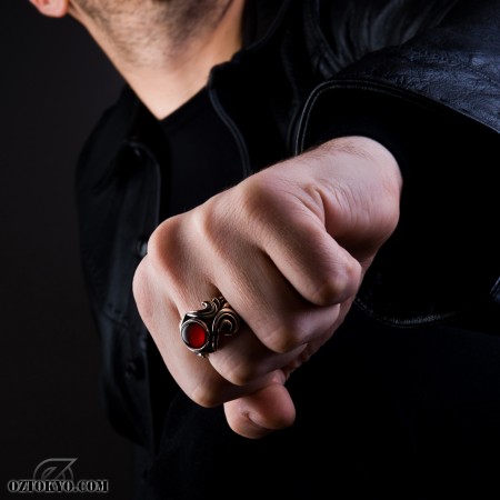 Young Master Ring (Garnet) | Rings by BigBlackMaria | Online