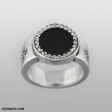 アクセサリー OX JEWELRY Silver Big Onyx Ring OX JEWELRY Silver Big Onyx Ring | MB -there is