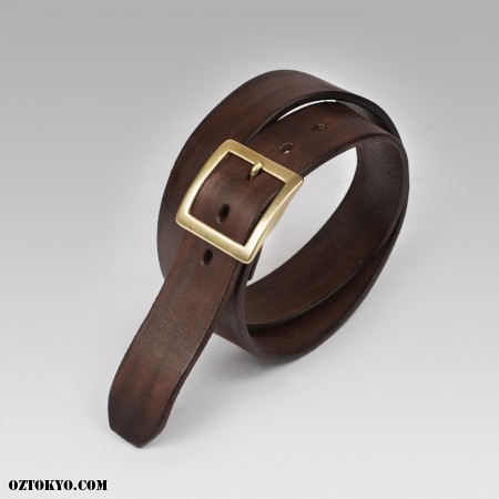 Original Belt (Brass/Brown) | Leather Works & Designs by Oz