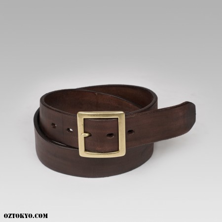 Original Belt (Brass/Brown) | Leather Works & Designs by Oz