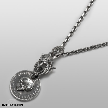 Skull coin necklace store