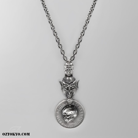 Skull coin necklace top