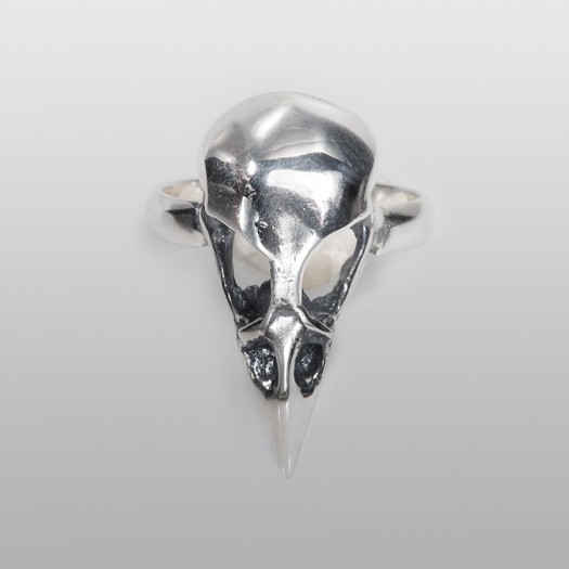 crow skull ring