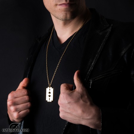 AceRazor (Gold) | Pendants, Necklaces & Chokers by Oz Abstract