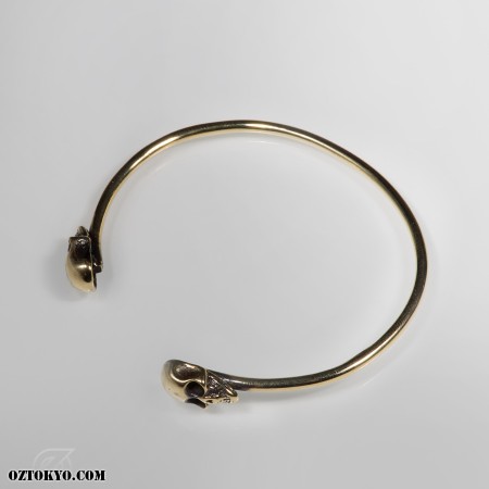 Skull Heads Bangle (Brass) | Bracelet & Bangles by Oz Abstract 