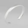 Oz Abstract BR9312 Oval Bangle vertical left view.