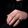 Oz Abstract R9341 Colimica ring on male model.