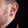 Oz Abstract E9313 Flat Pierce on male model.