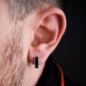 Oz Abstract E9337 Ear Bars on male model.